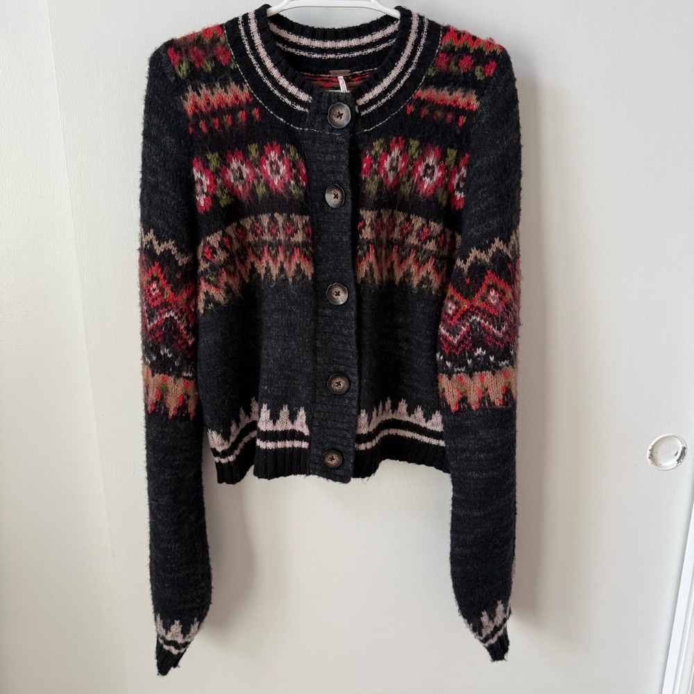 Free People Millie Cardi in Black - Picture 6 of 14